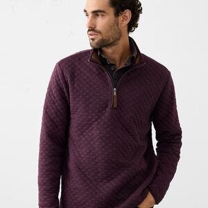 Banana Republic Waffle Knit Qtr Zip Pullover XL